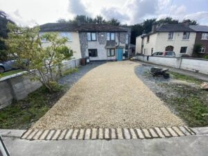 Gravel driveway with border completed in Ringsend Dublin 02