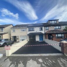 Modern Asphalt Driveway with Silver Granite Border in Donaghmede