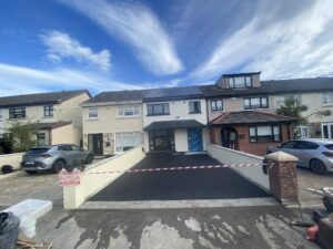 Modern Asphalt Driveway with Silver Granite Border in Donaghmede