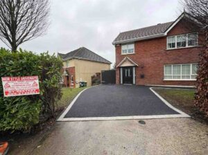 New Asphalt Driveway With Silver Granite Border Completed In Portlaoise
