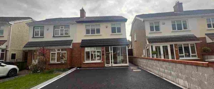 New Tarmacadam Driveway with Silver Granite Border in Dublin